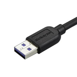 StarTech.com Cavo USB 3.0 Tipo A a Micro B slim - Connettore USB3.0 A a Micro B slim ad angolo sinistro Gen 1 (5 Gbps) - 50cm