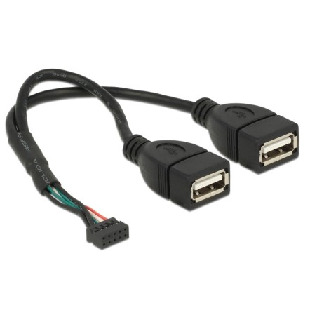 DeLOCK 84933 cavo USB USB 2.0 0,2 m 2 x USB A Nero