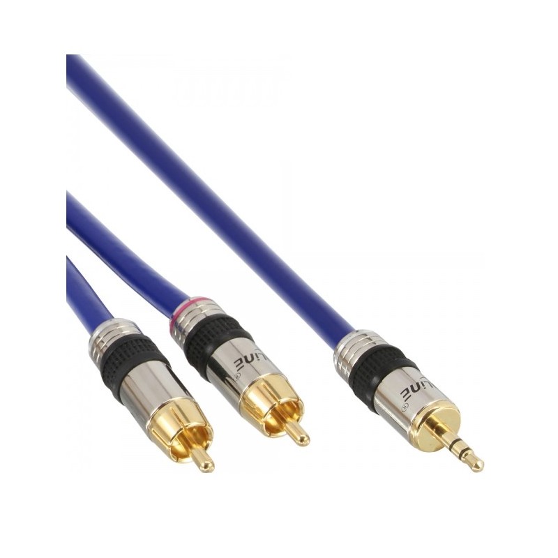 InLine 4043718108305 cavo audio 7 m 2 x RCA 3.5mm Blu