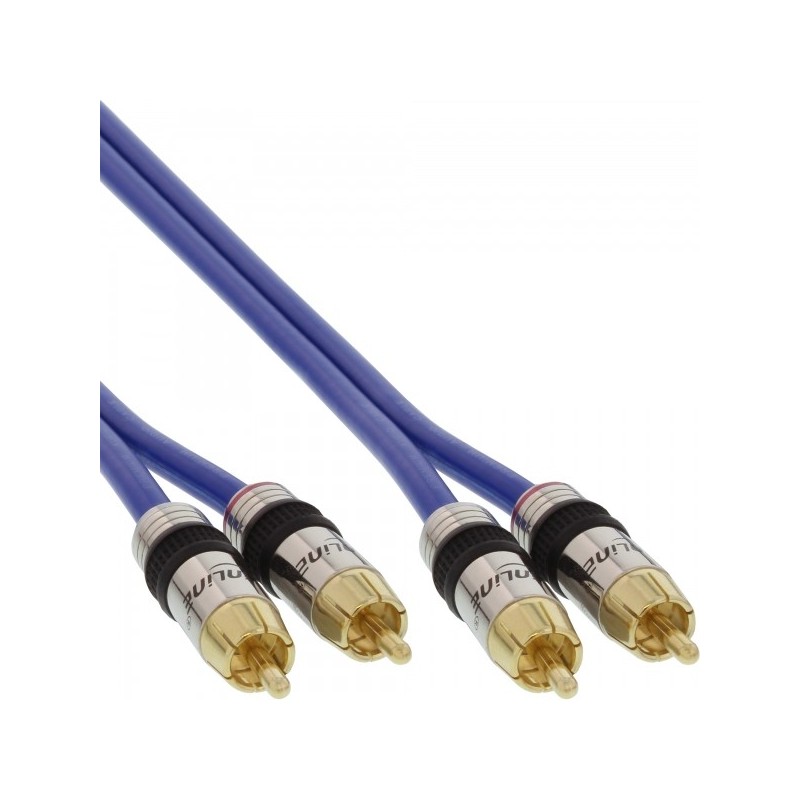 InLine 4043718108350 cavo audio 25 m 2 x RCA Blu