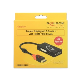 DeLOCK 62902 replicatore di porte e docking station per laptop Cablato Nero