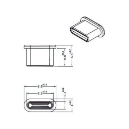 DeLOCK 64014 Copertura di sicurezza per presa elettrica USB tipo-C Nero 10 pz