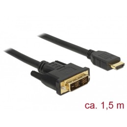 DeLOCK 85583 cavo e adattatore video 1,5 m DVI-D HDMI tipo A (Standard) Nero