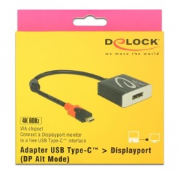 DeLOCK 63312 adattatore grafico USB 4096 x 2160 Pixel Nero