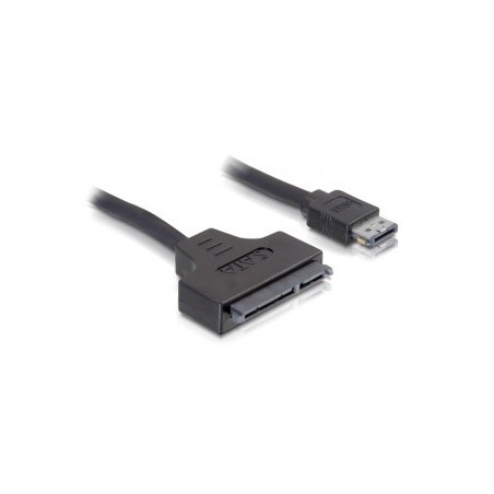 DeLOCK SATA cable, 0.5m cavo SATA 0,5 m eSATAp Nero