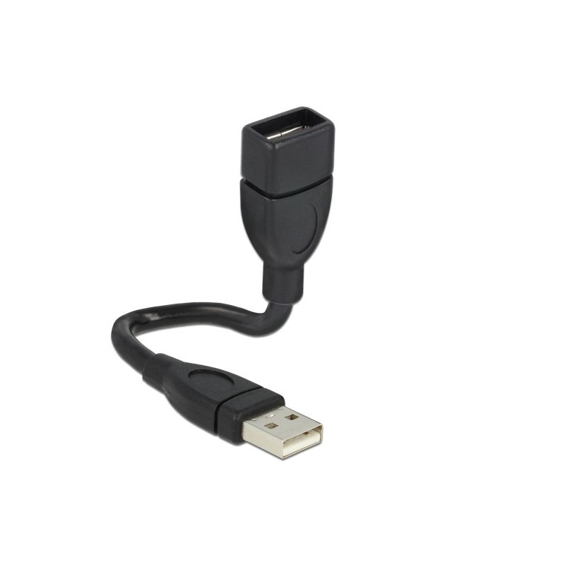 DeLOCK 15cm USB 2.0 cavo USB 0,15 m USB A Nero