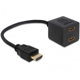 DeLOCK 65226 cavo HDMI HDMI tipo A (Standard) 2 x HDMI Nero