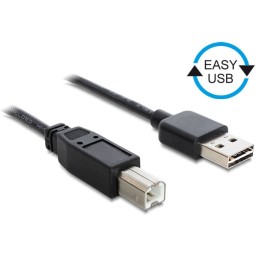 DeLOCK 3m USB 2.0 A - B m m cavo USB USB A USB B Nero