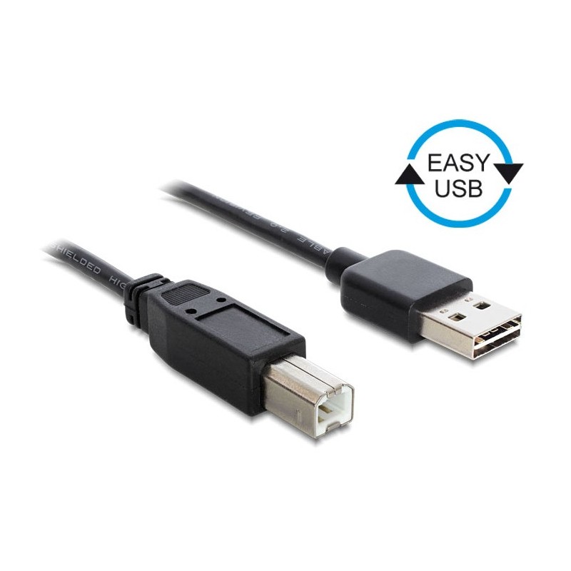 DeLOCK 3m USB 2.0 A - B m m cavo USB USB A USB B Nero