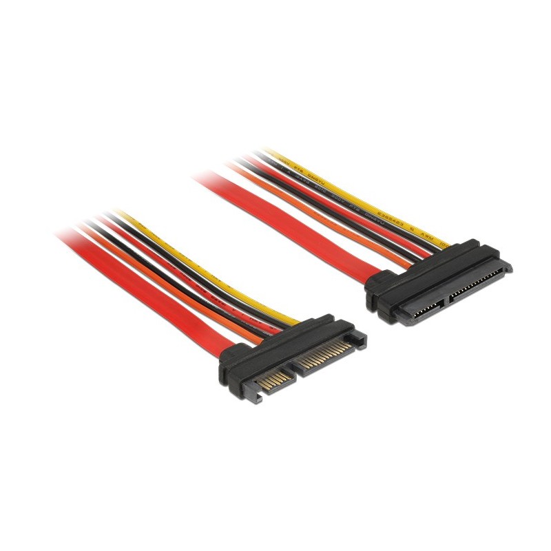 DeLOCK 84917 cavo SATA 0,1 m SATA 22-pin Arancione, Rosso, Giallo