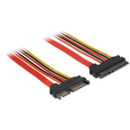 DeLOCK 84917 cavo SATA 0,1 m SATA 22-pin Arancione, Rosso, Giallo