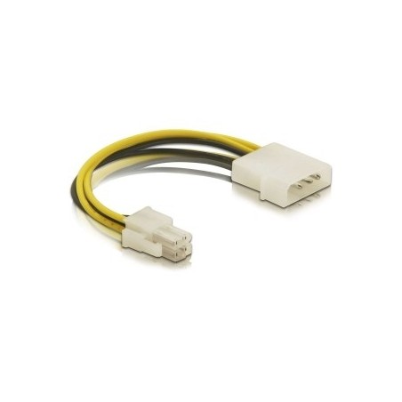 DeLOCK Cable P4 male  Molex 4pin male Multicolore 0,13 m