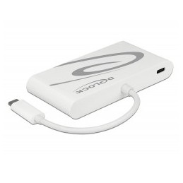 DeLOCK 87731 replicatore di porte e docking station per laptop USB 3.2 Gen 1 (3.1 Gen 1) Type-C Grigio, Bianco