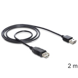 DeLOCK EASY-USB 2.0-A - USB 2.0-A, 2m cavo USB USB A Nero