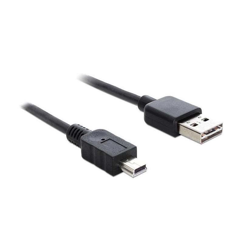 DeLOCK 5m USB 2.0 A - mini USB m m cavo USB USB A Mini-USB A Nero