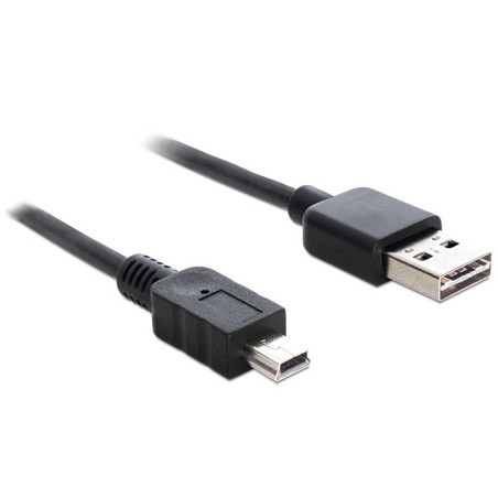 DeLOCK 5m USB 2.0 A - mini USB m m cavo USB USB A Mini-USB A Nero