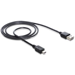 DeLOCK 5m USB 2.0 A - mini USB m m cavo USB USB A Mini-USB A Nero