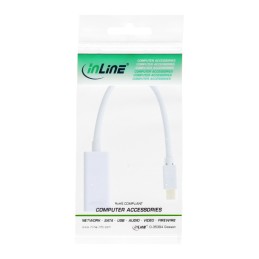 InLine Adattatore Mini DisplayPort F a HDMI F, audio, bianco, DP 1.1, 1080p