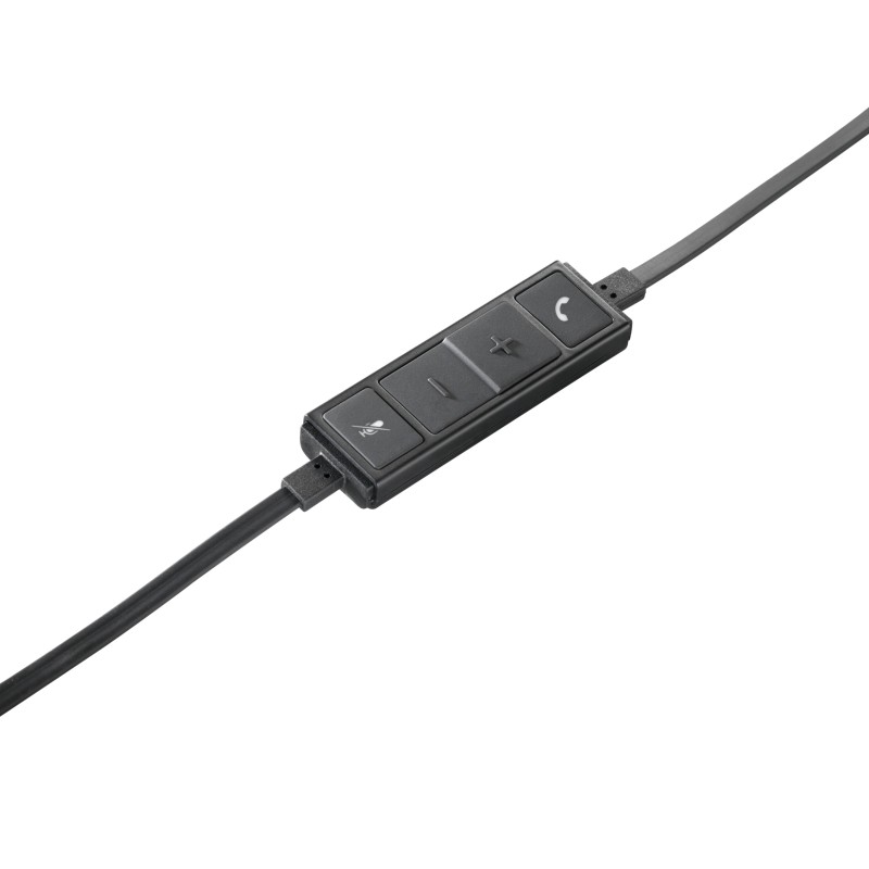 Logitech 981-000514 cuffia e auricolare Cablato A Padiglione Ufficio USB tipo A Nero, Argento