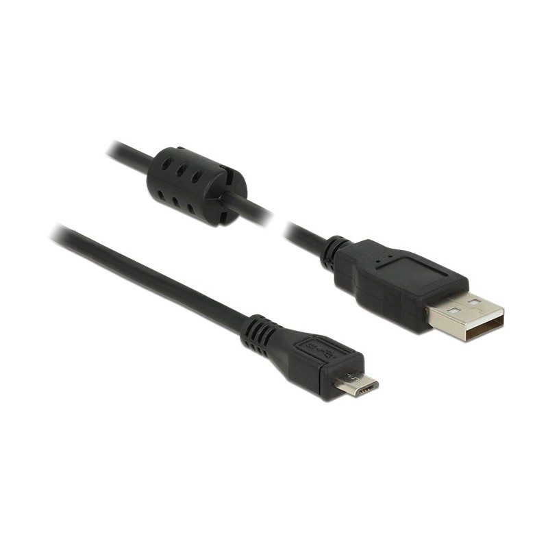 DeLOCK 3m, USB 2.0-A USB 2.0 Micro-B cavo USB USB A Micro-USB B Nero