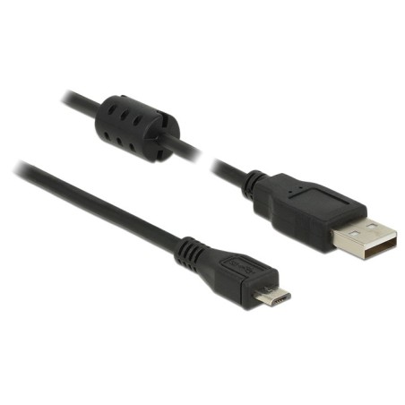 DeLOCK 3m, USB 2.0-A USB 2.0 Micro-B cavo USB USB A Micro-USB B Nero