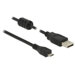 DeLOCK 1m, USB 2.0-A USB 2.0 Micro-B cavo USB USB A Micro-USB B Nero