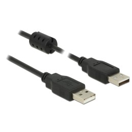 DeLOCK 1m, 2xUSB 2.0-A cavo USB USB 2.0 USB A Nero