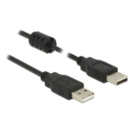 DeLOCK 1m, 2xUSB 2.0-A cavo USB USB 2.0 USB A Nero