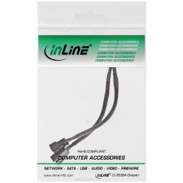 InLine Cavo alimentaz. ventole Y, 4pin Fan F, 2x 4pin Fan M, tachimetrico, 0,7m