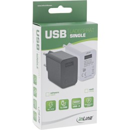 InLine Alimentatore USB, caricabatterie, da 100-240V a 5V 2,5A, bianco