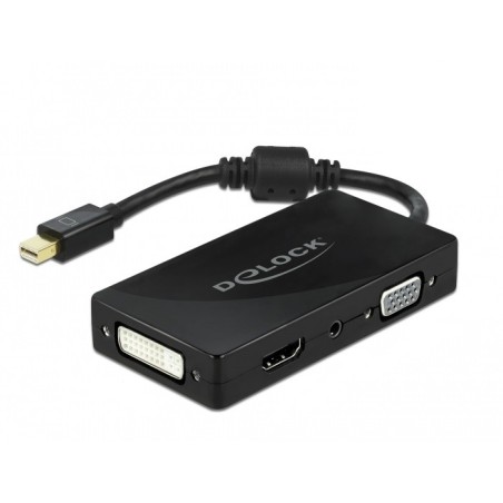 DeLOCK Mini DisplayPort 1.2 Adattatore per VGA   HDMI   DVI   Audio femmina 4K passivo nero