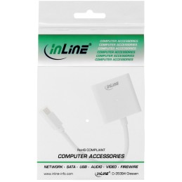 InLine Adattatore Mini DisplayPort 1.2 M a DVI-D 24+1 femmina, allum., bianco