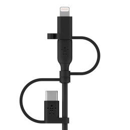 Belkin BOOST CHARGE cavo USB 1 m USB A USB C Micro-USB B Lightning Nero