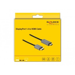 DeLOCK DisplayPort attivo 1.4 a cavo per HDMI 4K 60 Hz (HDR) da 3 m