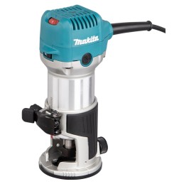 Makita RT0702CX2J fresa verticale e tagliabordi Nero, Grigio, Colore foglia di tè 34000 Giri min 710 W