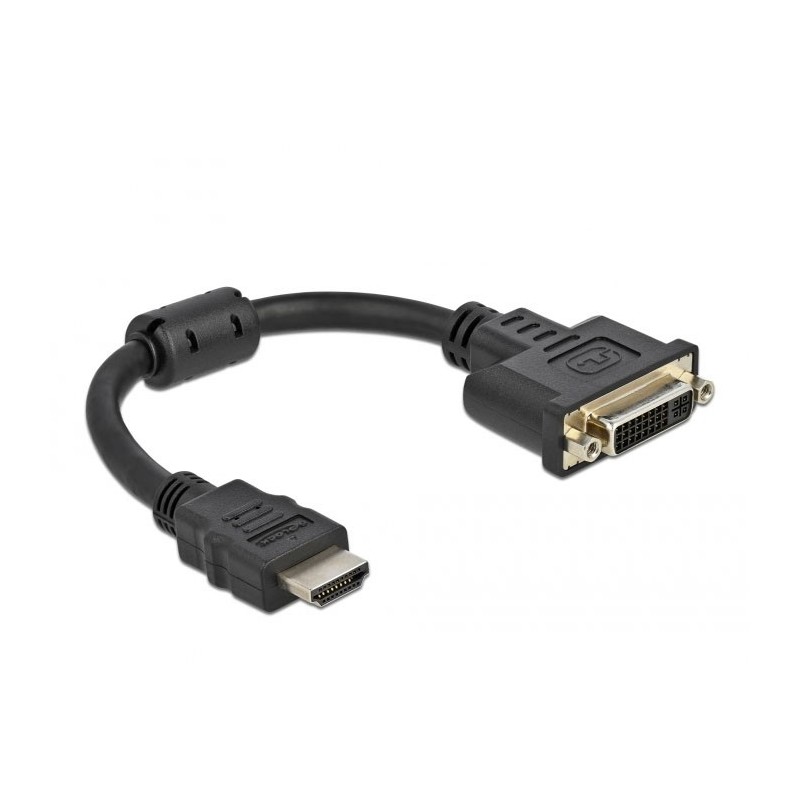 DeLOCK Adattatore HDMI maschio per DVI 24+5 femmina 4K 30 Hz 20 cm