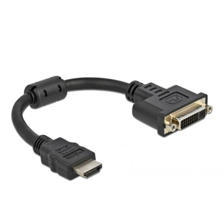 DeLOCK Adattatore HDMI maschio per DVI 24+5 femmina 4K 30 Hz 20 cm