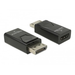 DeLOCK Adattatore DisplayPort 1.2 maschio a HDMI femmina 4K passivo nero