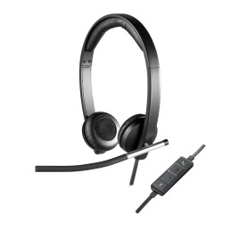 Logitech 981-000519 cuffia e auricolare Cablato A Padiglione Ufficio USB tipo A Nero, Argento