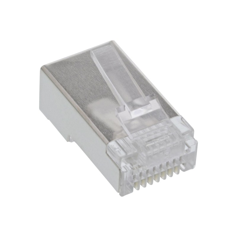 InLine Spina modulare 8P8C RJ45 a crimpare su cavo tondo, schermato, 10pz.