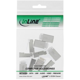 InLine Spina modulare 8P8C RJ45 a crimpare su cavo tondo, schermato, 10pz.