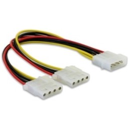 DeLOCK Y-Cable Power  2x 4pin Molex 0,11 m