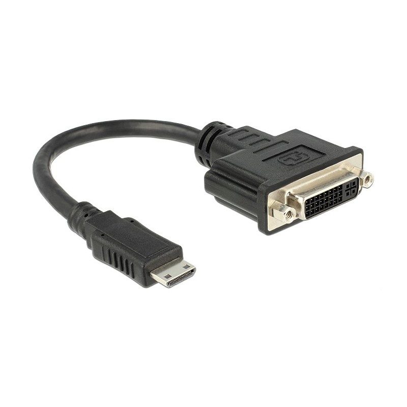 DeLOCK 65564 cavo e adattatore video 0,2 m HDMI Type C (Mini) DVI-D Nero