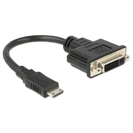 DeLOCK 65564 cavo e adattatore video 0,2 m HDMI Type C (Mini) DVI-D Nero