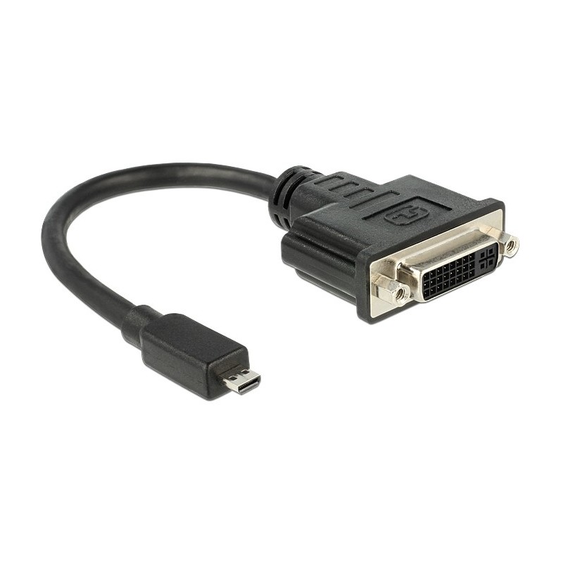 DeLOCK 65563 cavo e adattatore video 0,2 m DVI-D Micro-HDMI Nero