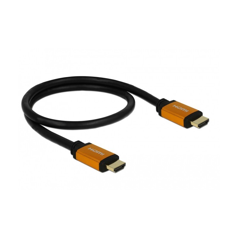 DeLOCK 85726 cavo HDMI 0,5 m HDMI tipo A (Standard) Nero, Oro