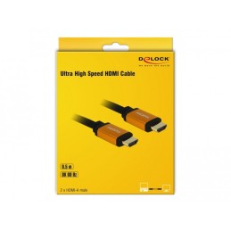 DeLOCK 85726 cavo HDMI 0,5 m HDMI tipo A (Standard) Nero, Oro