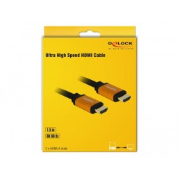 DeLOCK 85728 cavo HDMI 1,5 m HDMI tipo A (Standard) Nero, Oro