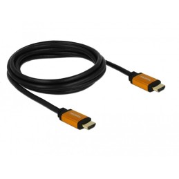 DeLOCK 85729 cavo HDMI 2 m HDMI tipo A (Standard) Nero, Oro