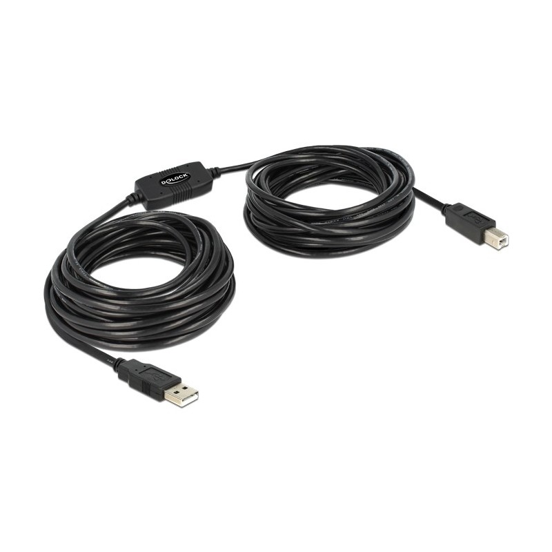 DeLOCK 11m, USB2.0-A - USB2.0-B cavo USB USB A USB B Nero